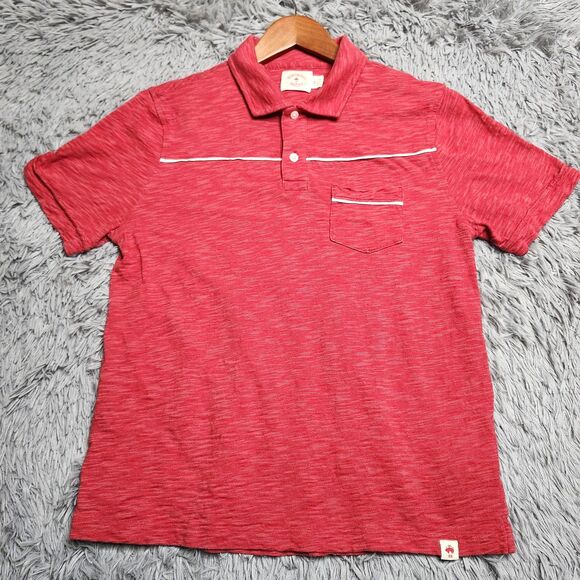 Brooks Brothers Red Fleece Polo Shirt Mens Medium Pocket Piping Casual Golf Top - Picture 1 of 13